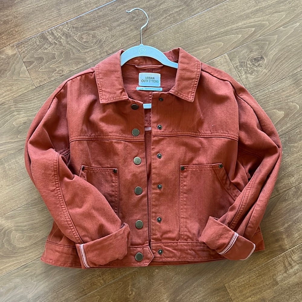 URBAN OUTFITTERS ORANGE JEAN JACKET 🧡